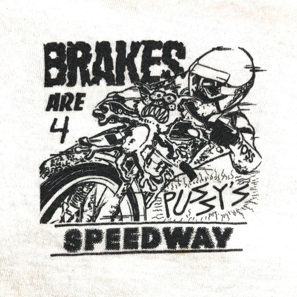 Bay Side Speedway T-Shirt Mens XL Brakes Are 4 Graphic Print Short‎ Sleeve USA - Picture 4 of 8